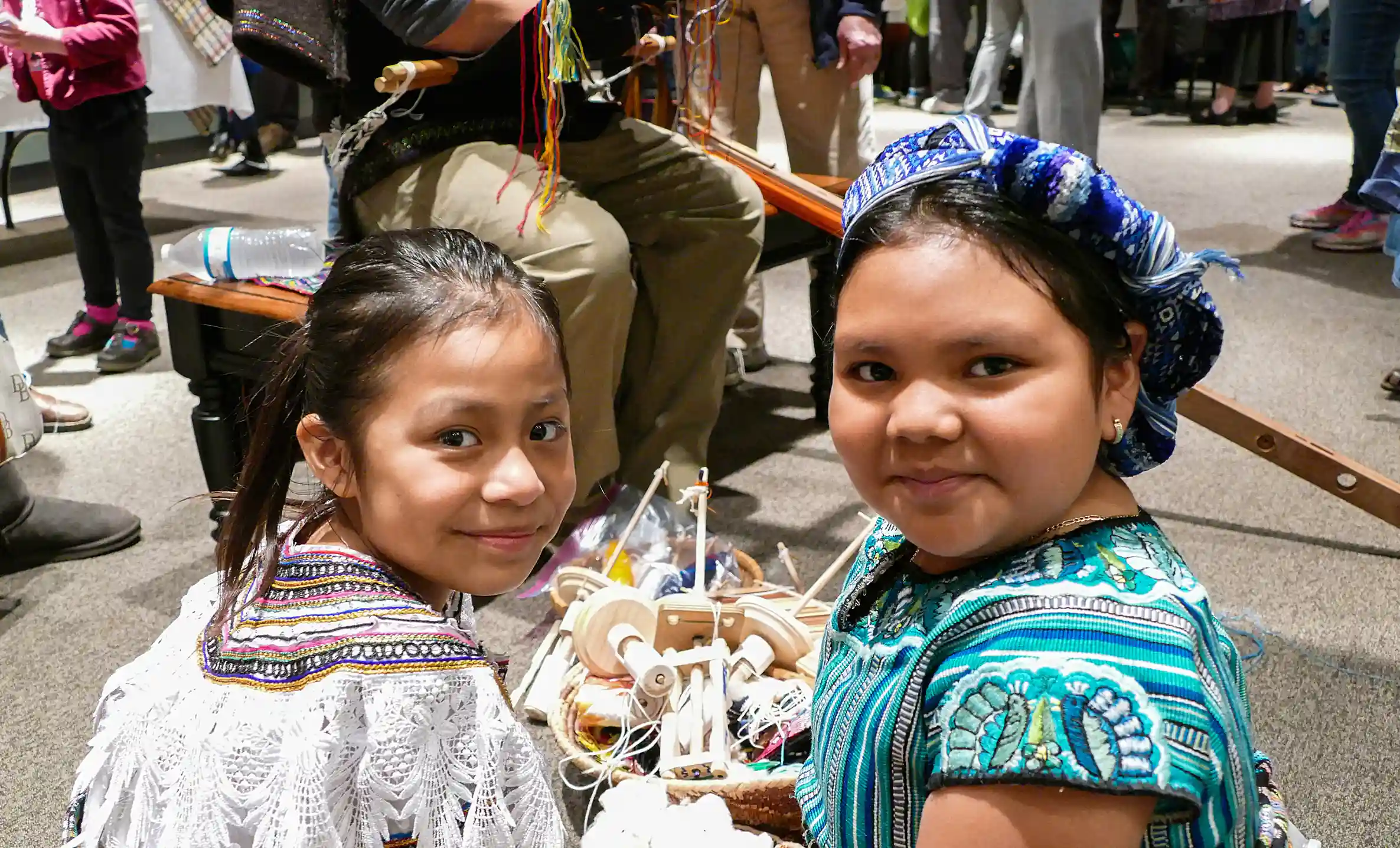 Two girls at cultural festival