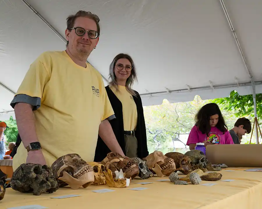 Steven Lautzenheiser and Lauren Malone at McClung on Can You Dig it Day. Photos provided by McClung Museum and captured by Grayson Martin Media.